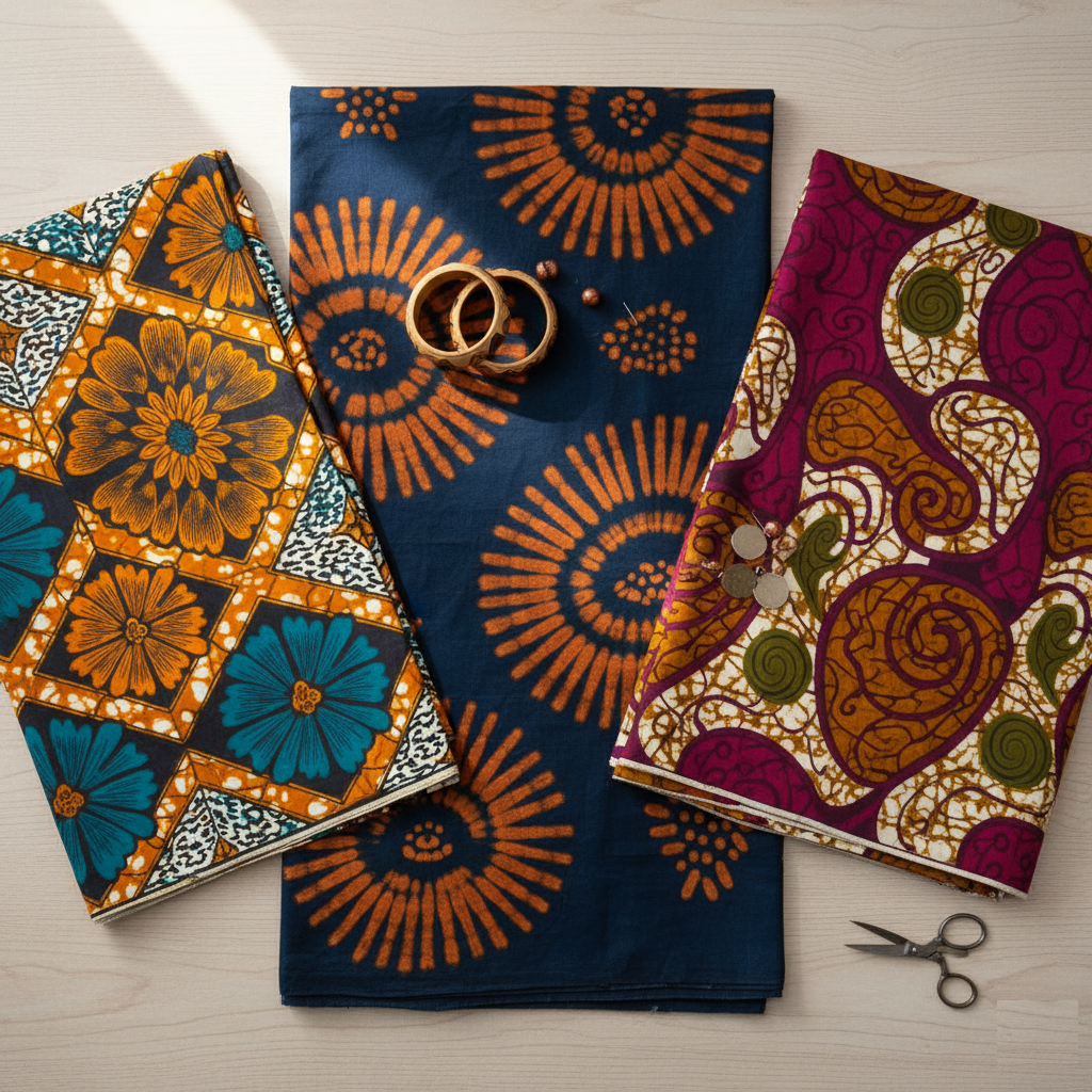 Ankara prints and one Adire fabric from ikrest.ng